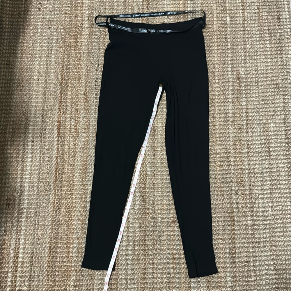 Ribbed Mid Rise Stretch Leggings